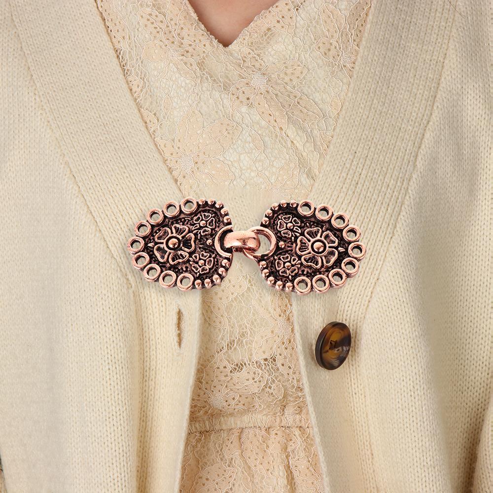 Kẹp Cố Định Áo Khoác Cardigan Phong Cách Retro Thời Trang Mùa Đông