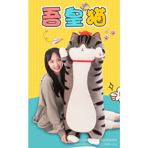 Gấu bông mèo hoàng thượng, thú nhồi bông cho bé mềm mịn siêu to nhiều size