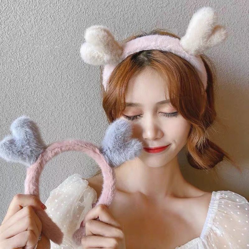 Băng đô Haimeikang hình sừng hươu hoạt hình ba chiều phong cách Hàn Quốc xinh xắn cho nữ