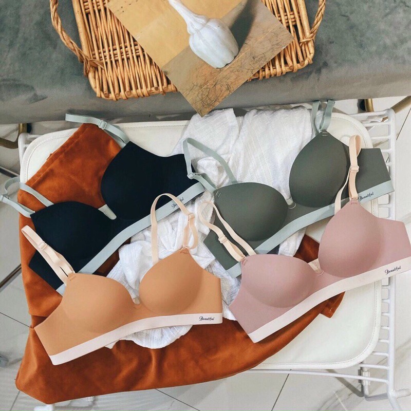 Áo su đúc beautiful không gọng nâng ngực 3 móc cài màu đẹp 565