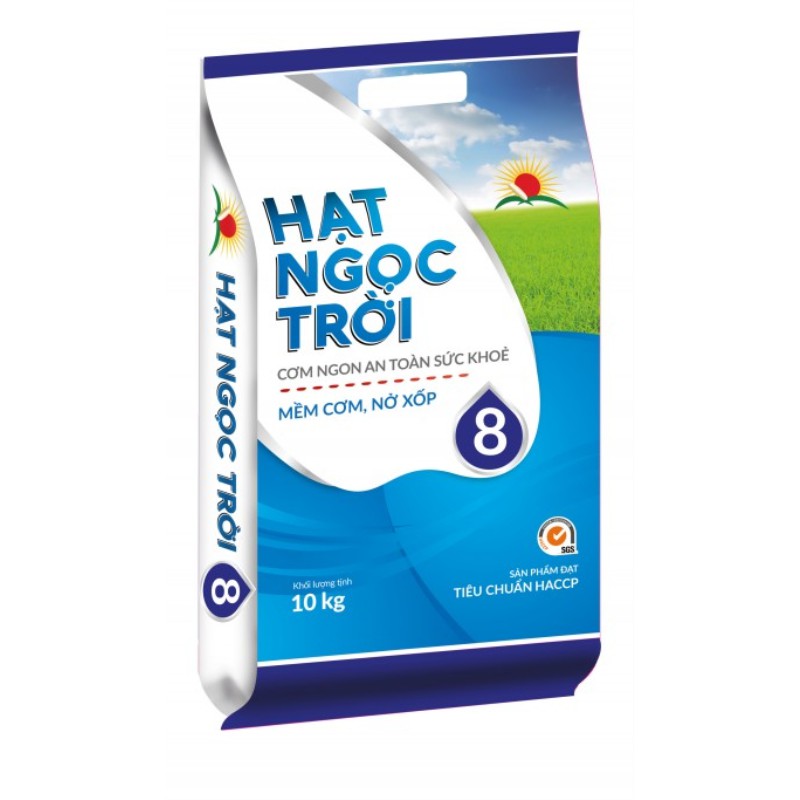 Gạo Hạt Ngọc Trời Số 8 túi 10kg - Bán lẻ giá sỉ