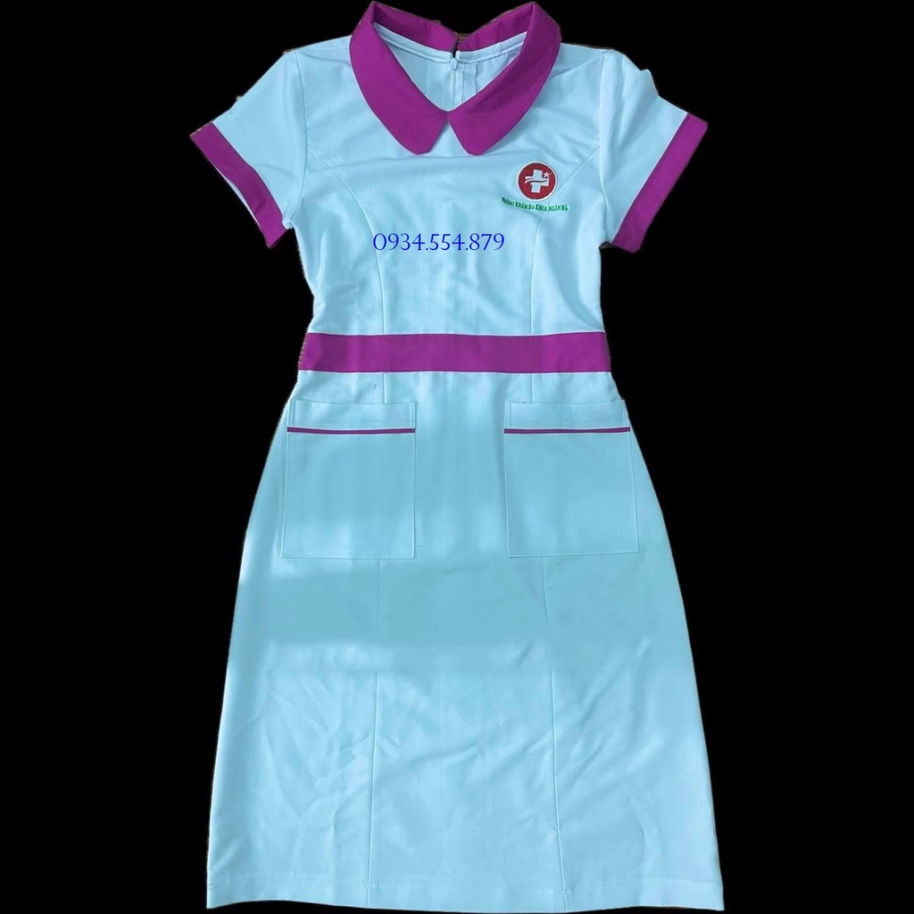 HT7287 - Đồng phục Áo Blouse, Spa, Thẩm Mỹ, Y Tá Điều Dưỡng, Phòng Khám, Bác Sĩ Phối Màu Cách Điệu Đẹp | BigBuy360 - bigbuy360.vn