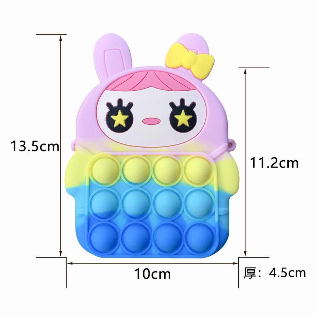 Hàng Hot Túi popit Túi Xách Ấn Bong Bóng Silicon Pop it Đựng Đồ Chơi Siêu Đang Yêu Cho Bé Hàng chính hãng