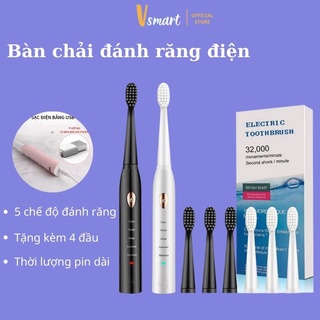 Bàn Chải Diện Đánh Răng Tự Động Five Stars 5 Chế Độ Thế Hệ Mới Làm Sạch, Chăm Sóc Răng Trắng Bóng