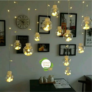 Đèn Led trang trí - dây cầu thả 12 bóng ngang 3 mét