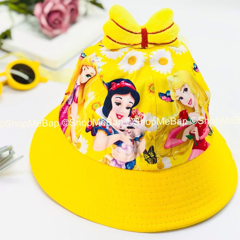 Mũ,nón vành tròn hình công chúa có quai siêu dễ thương cho bé gái từ 3 tới 5 tuổi