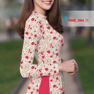 Vải áo dài hoa nhí