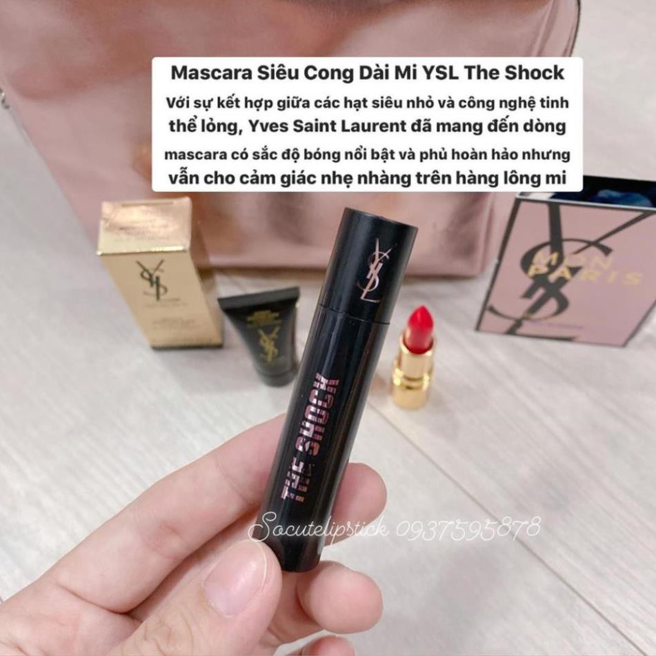 Set Quà Tặng YSL (YSL Volupte Shine 45 - Mascara The Shock - Mon Paris - Kem lót Top Secrets)