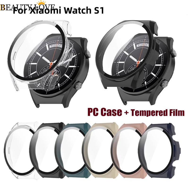 1 Ốp Bảo Vệ Mặt Đồng Hồ Thông Minh Xiaomi Watch S1 Bằng PC Cứng / Kính Cường Lực Chống Trầy Xước / Chống Thấm Nước