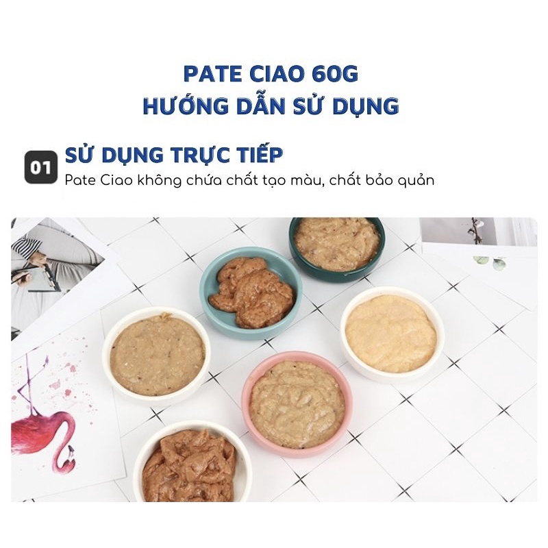Pate Ciao cho mèo dạng nhuyễn gói 60g