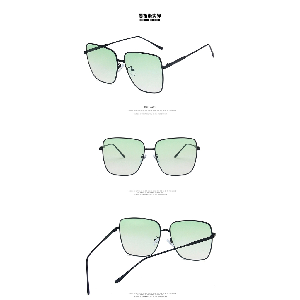 Kính mát gọng vuông phong cách Hàn Quốc tiêu chuẩn bảo vệ UV400