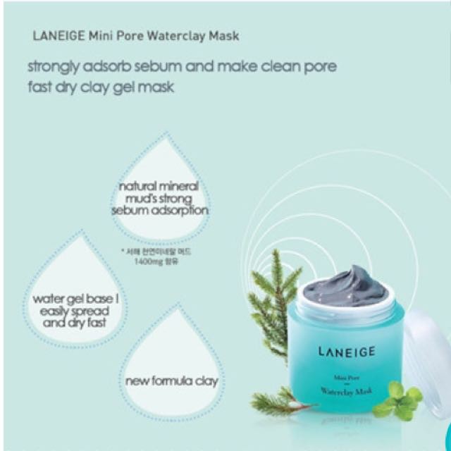 MẶT NẠ ĐẤT SÉT LANEIGE PORE WATERCLAY MASK FULL SIZE 70ML CHÍNH HÃNG