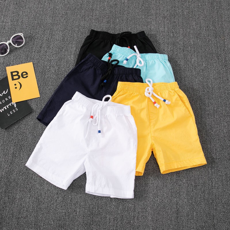 Quần Short cotton Màu Trắng Thời Trang Mùa Hè Phong Cách Hàn Quốc Cho Bé Trai