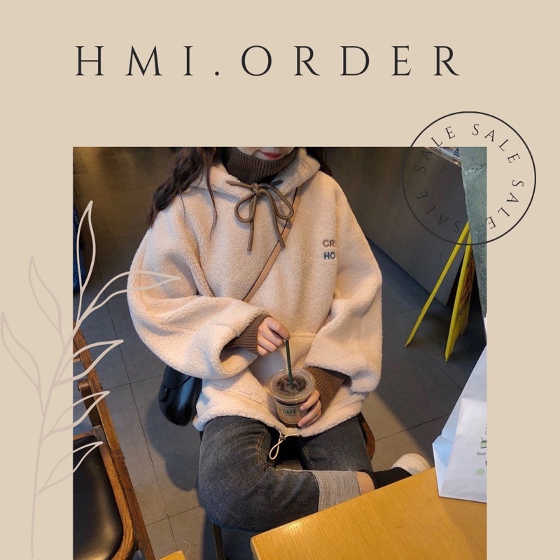 Áo Hoodie Nỉ Bông Thêu Chữ - Ảnh Thật Shop Chụp