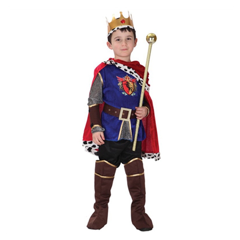 Halloween Hoàng Tử Trang Phục Quần Áo Trẻ Em Cosplay Aladdin King Set