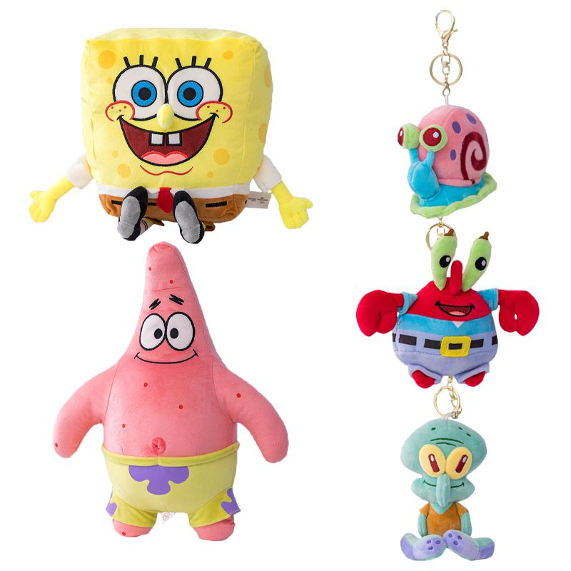 Búp Bê Nhồi Bông Mềm Mại Hình SpongeBob Patrick Star Squidward