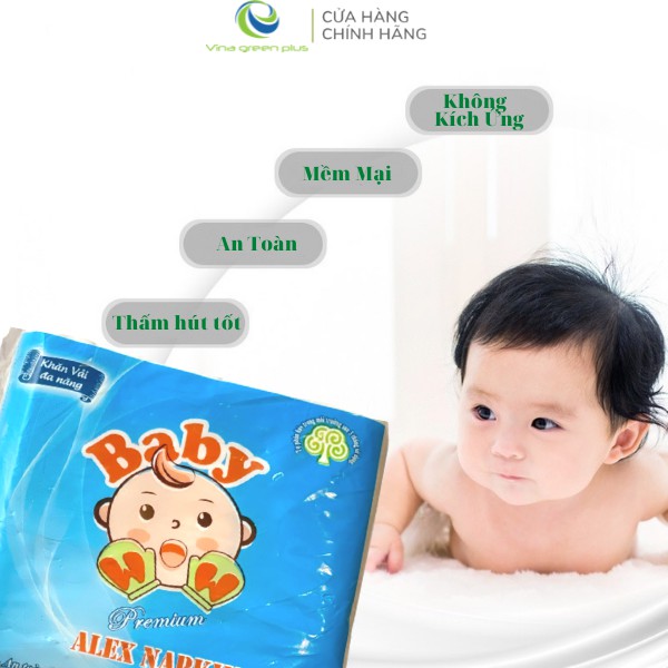 [BÁN BUÔN/SỈ] Khăn vải khô Đa năng Baby Wow cho Bé