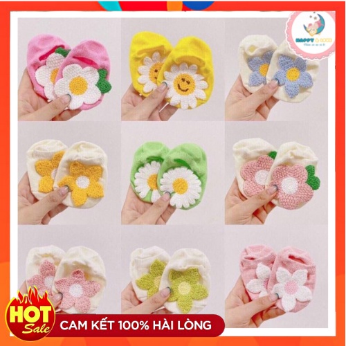 [Giá gốc_Freeship] Tất hài hoa len móc cho bé gái 3-9kg