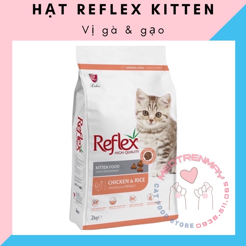 Thức ăn hạt cho mèo con REFLEX KITTEN vị gà & gạo - túi 2kg