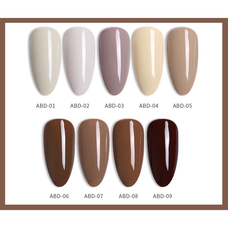 Set sơn gel tông nâu tây As chính hãng 15ml - Mã ABD