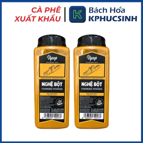 Nghệ bột Vipep 400gr  bột nghệ Vipep chất lượng cao gia vị nấu ăn KPHUCSINH - Hàng Chính Hãng