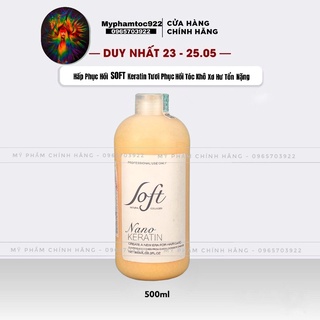 Kem ủ hấp tóc nano keratin tươi soft phục hồi tóc khô xơ hư tổn nặng hàn gắn cấu trúc tóc 1000ml
