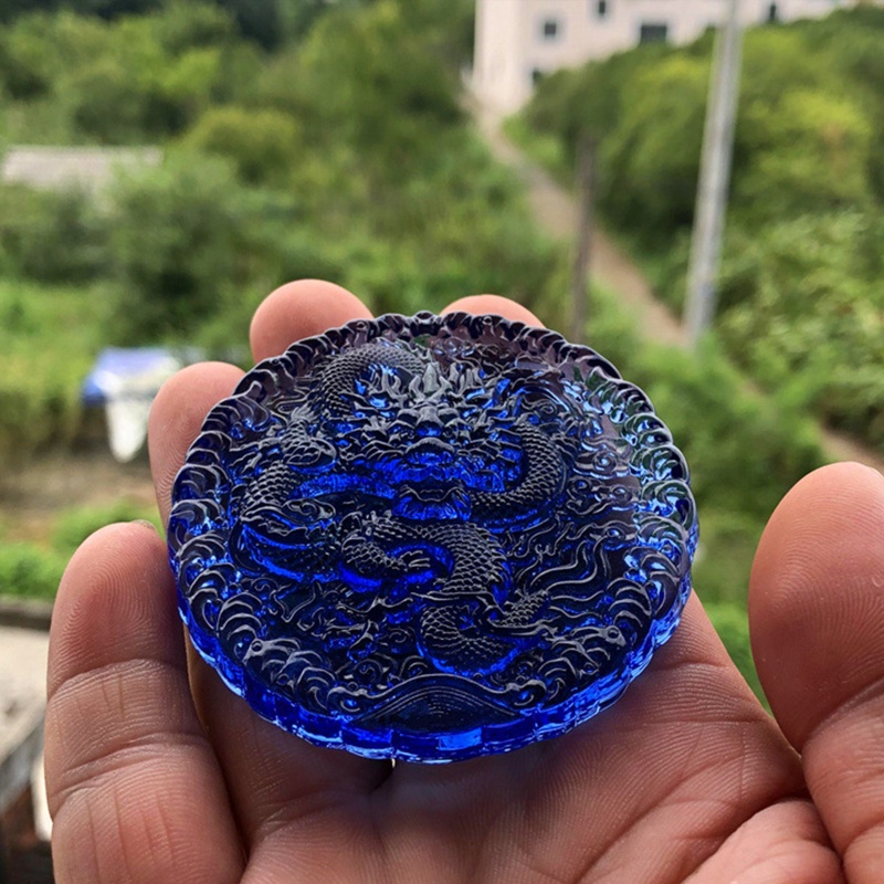 Tượng Phật Bằng Đá Pha Lê Họa Tiết Rồng Mandala Mani Tây Tạng Thiền Định Yoga Nhà Thờ Phật Giáo