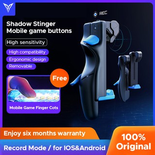 FLYDIGI STINGER 2 PRO | SET of 2 Extremely fast, accurate game-firing buttons for PUBG, ROS, Free Fire games Capair Mapping game controllers 2 Mobile game buttons Left and right console triggers