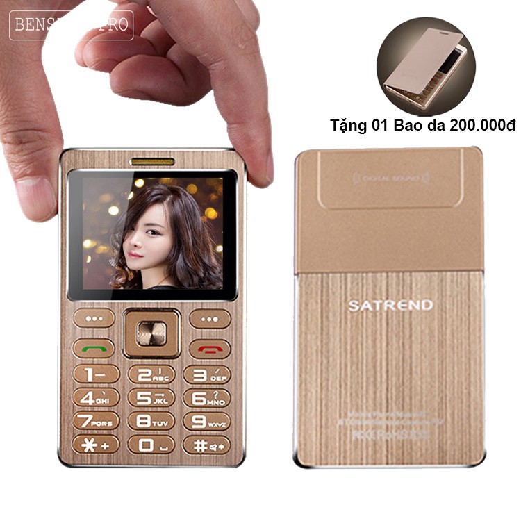 Điện thoại ATM Card Phone siêu mỏng Satrend A10 (Gold)