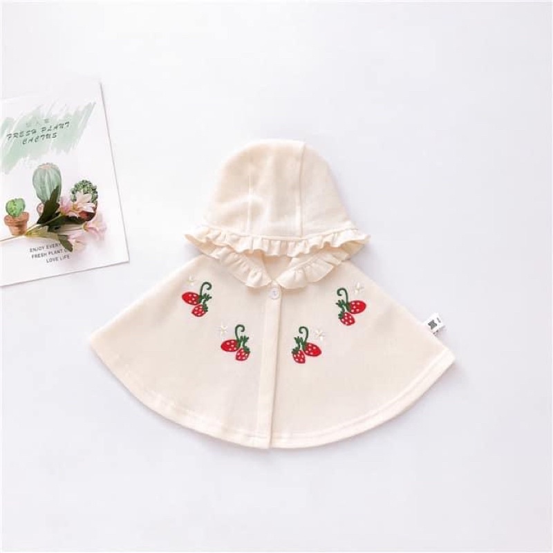 Áo choàng dâu tây_