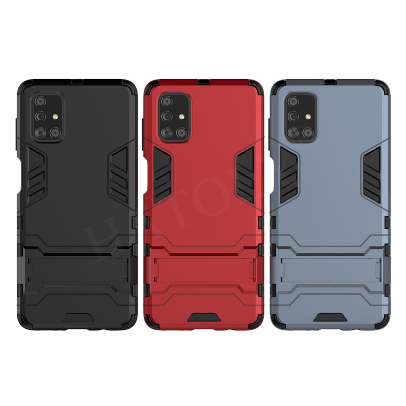 Ốp điện thoại chống sốc có giá đỡ thời trang cho Samsung Galaxy A21S A31 A51 A71 M31 M51 A10S A20S A30S A50S A70S