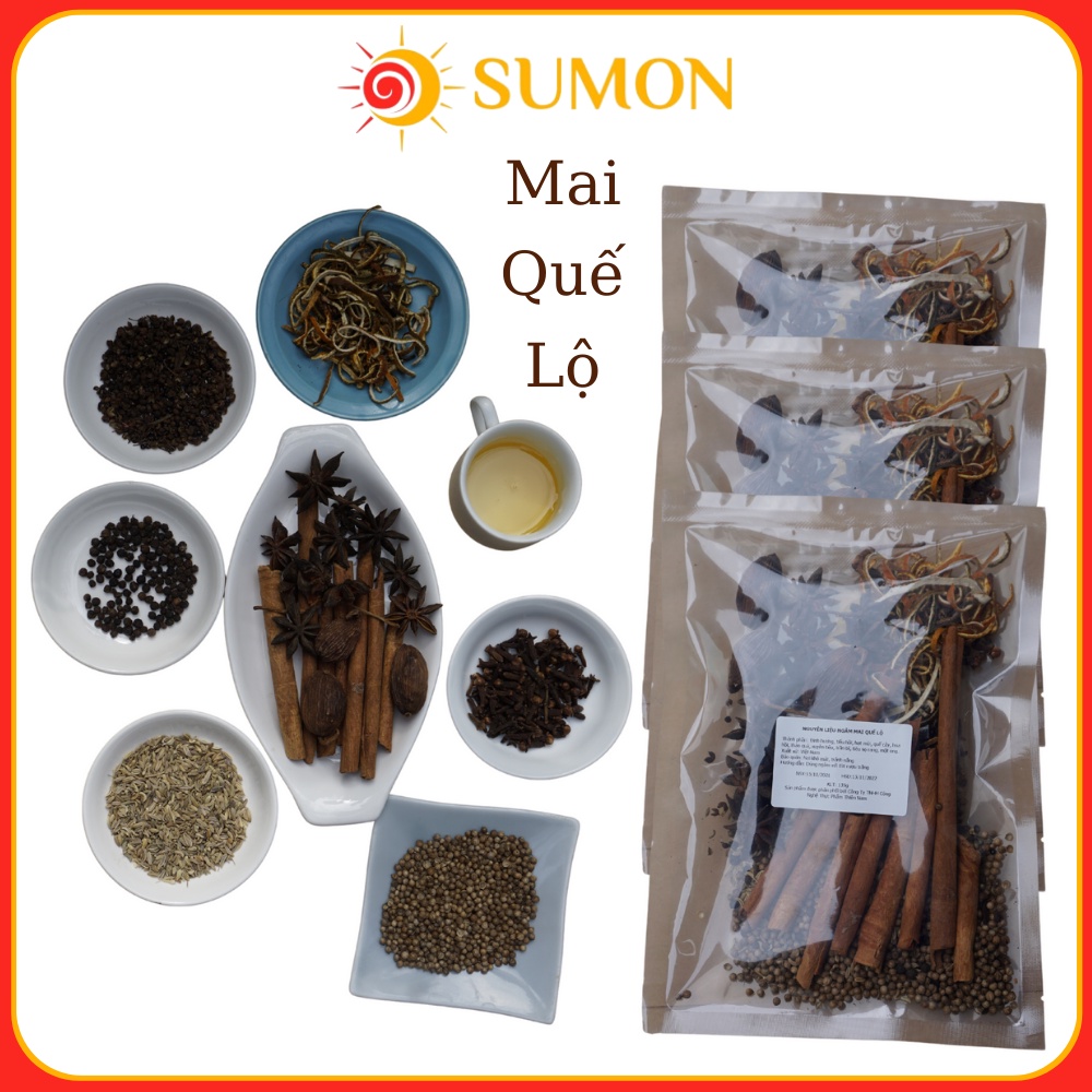 Set Nguyên Liệu Ngâm Mai Quế Lộ 1 Lít 10 Vị SUMON Set dùng cho món bánh trung thu, lạp xưởng, ướp thịt, cá... MS_58