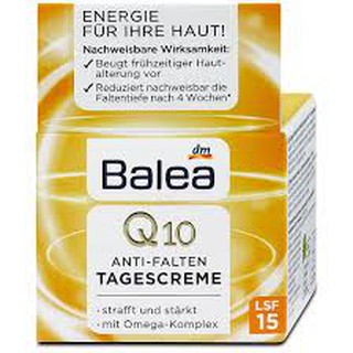 Kem dưỡng da  chống lão hóa giảm nếp nhăn Balea Q10 Anti-Falten Tagescreme – kem ngày (50ml)