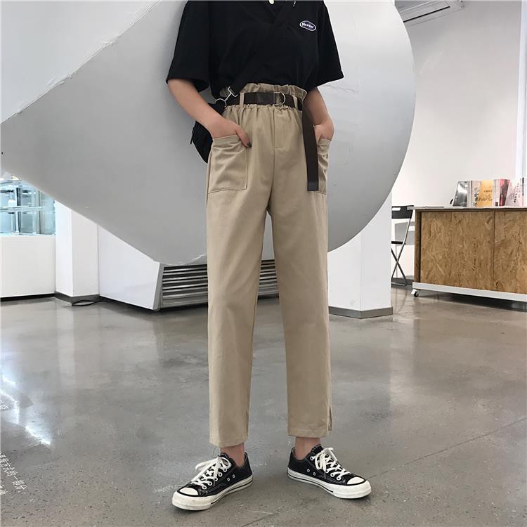 Quần Dài Lưng Cao Ống Rộng Phong Cách Hàn Quốc 2019 Cho Nữ | BigBuy360 - bigbuy360.vn