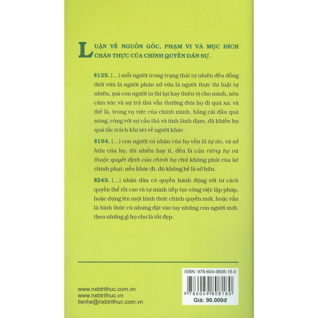 Sách - Khảo Luận Thứ Hai Về Chính Quyền