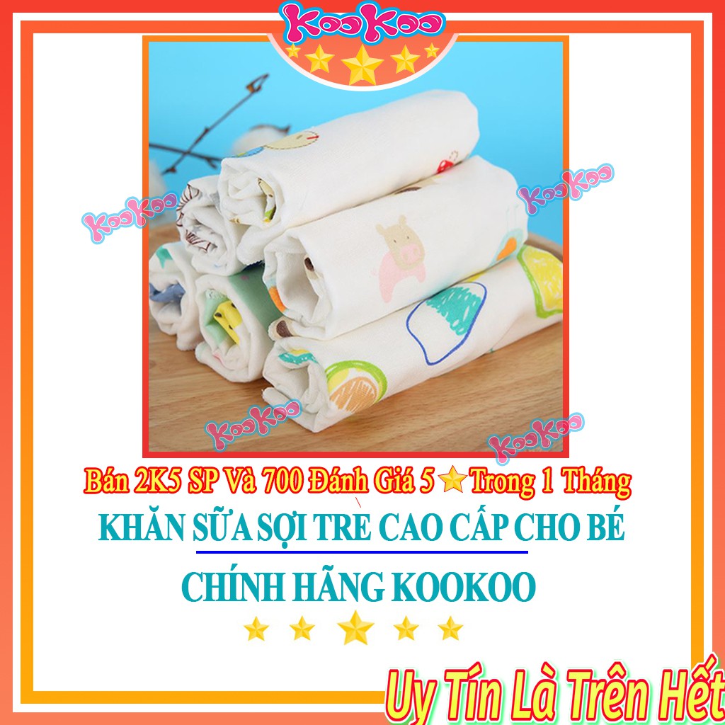 Khăn Xô Sữa Sợi Tre Cho Bé KooKoo Cao Cấp , Khăn Sưa Sợi Tre Mềm Mại An Toàn Cho Bé , Hàng Việt Nam Chất Lượng Cao