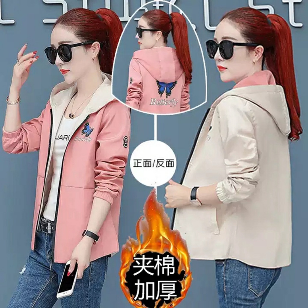 Áo khoác dù nữ áo khoác nhẹ mặc được 2 mặt dù ngoại  siêu duyên cực cuốn hút sang chảnh quý phái