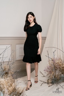 Đầm nhún eo