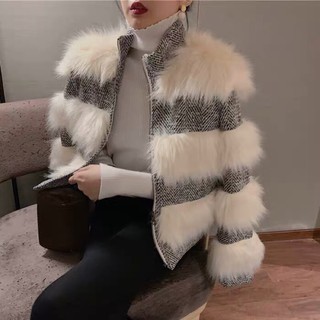 Áo khoác lông kèm ảnh thật(sẵn hàng)