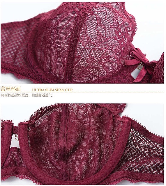 [Mã WAMST112 giảm 25k đơn 150k] Bộ Đồ Lót Ren Có Gọng Không Đệm Siêu Mỏng S055 | BigBuy360 - bigbuy360.vn