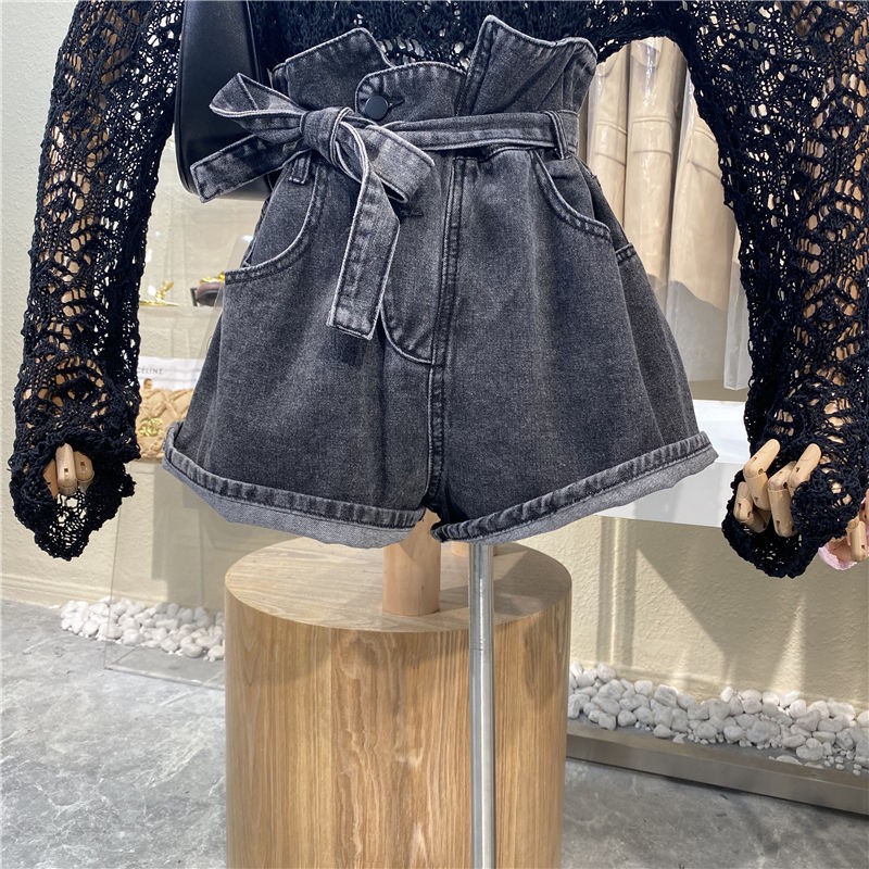 Quần Short Denim Lưng Cao Ống Rộng Thiết Kế Độc Đáo Thời Trang Cho Nữ 12 | BigBuy360 - bigbuy360.vn