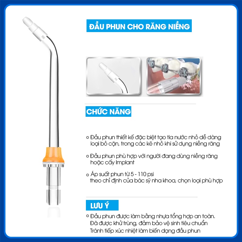 Bộ phụ kiện máy tăm nước cầm tay BAIR, mẫu BF-8 PRO