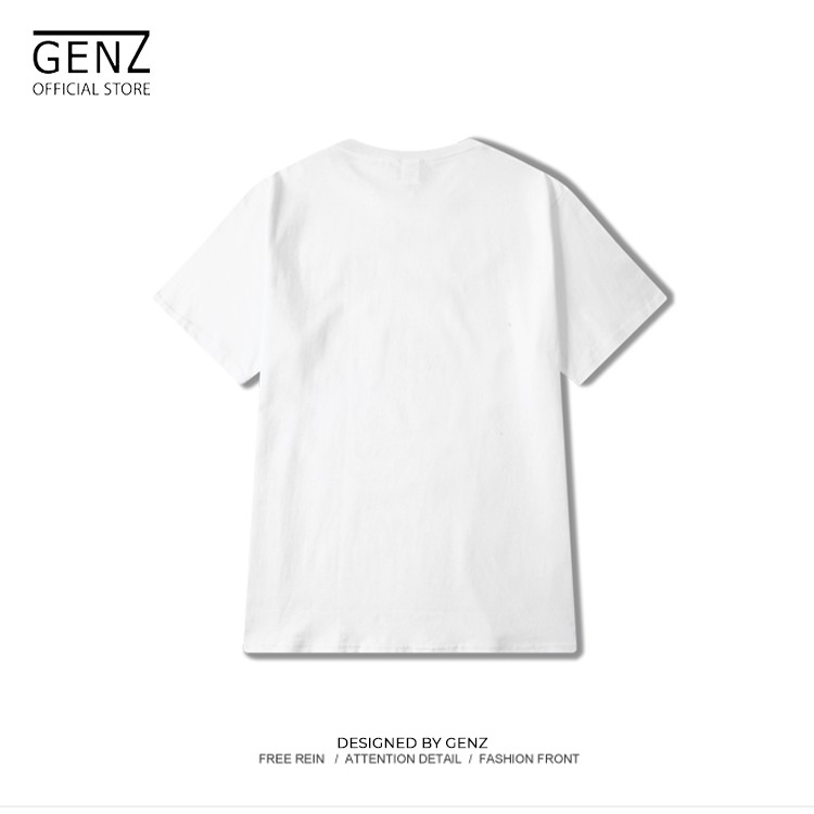 [Mã FASHIONMALLT4 giảm tới 30K đơn 150K] Áo thun tay lỡ GENZ dáng Unisex form rộng phong cách Ulzzang Fearkish - Z201 | BigBuy360 - bigbuy360.vn
