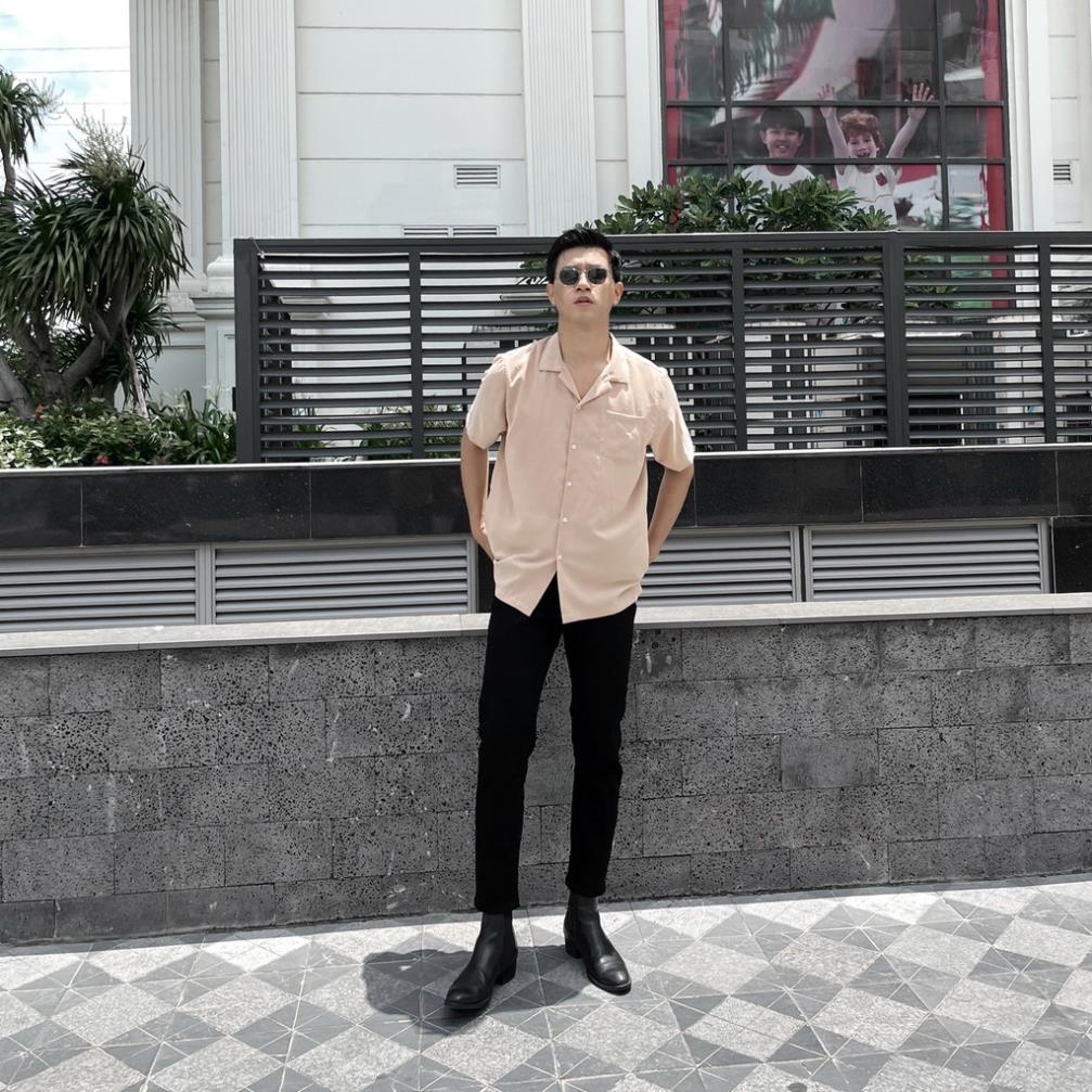 Quần jean nam ROWAY vải denim co giãn nhẹ, form skinny, Jean đen trơn ©️