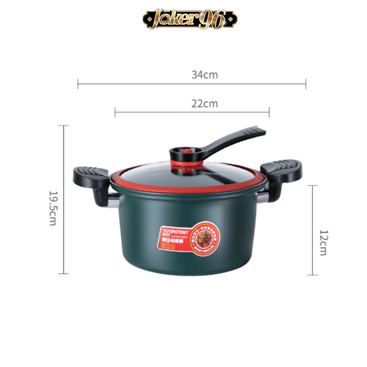 Nồi áp suất hầm cháo, kho cá đa năng mini totipotent pot 3.5L dùng cho mọi loại bếp từ, bếp gas, bếp hồng ngoại