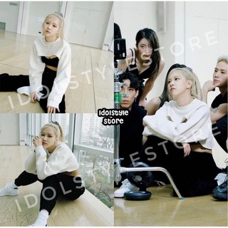 (Quà tặng kèm hình idol)combo áo croprop bra và quần của Rosé Rose