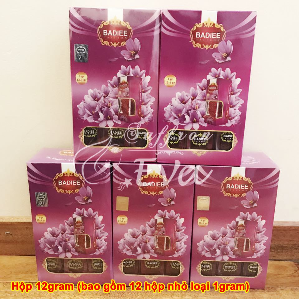 Hộp 1gr Saffron Iran Loại 1 Negin (thương hiệu Badiee) Nhụy Hoa Nghệ Tây Iran Loại 1 Negin Hộp 1gr Badiee