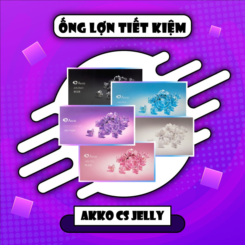 Akko Jelly Switch (Black, White, Blue, Pink, Purple)