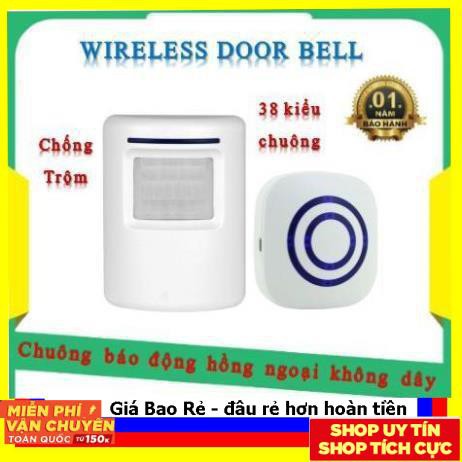 Chuông báo động hồng ngoại chống trộm không dây - Chuông cửa thông minh YF-0256