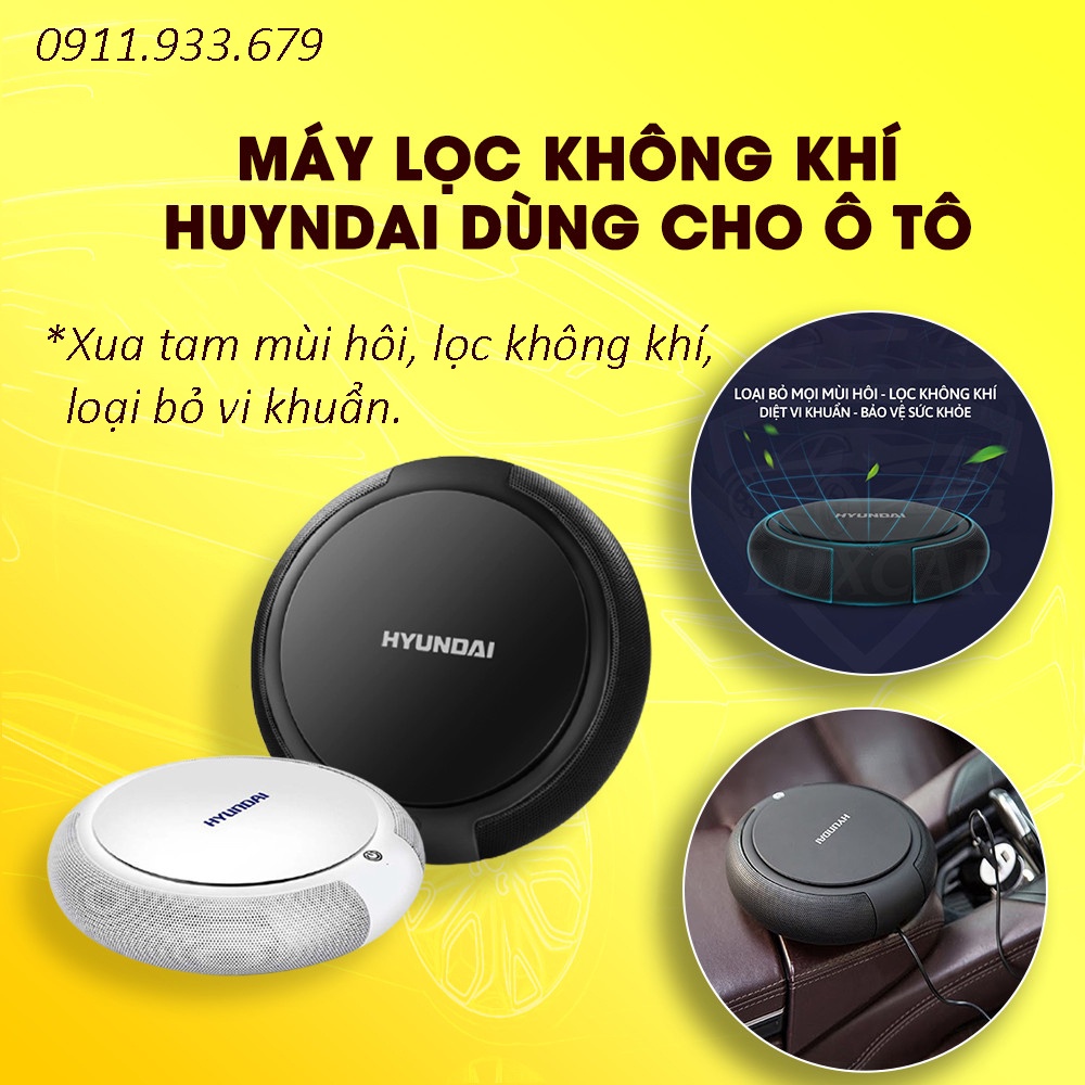 🔥HCM-Máy lọc không khí, khử mùi trên ô tô, xe hơi Hyundai HY-12 cao cấp, chuyên dùng để lọc không khí, tạo ion